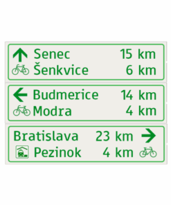 Cyklistický smerník tabuľový - 380